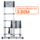 Kibani Telescoopladder 3,80m Zilver