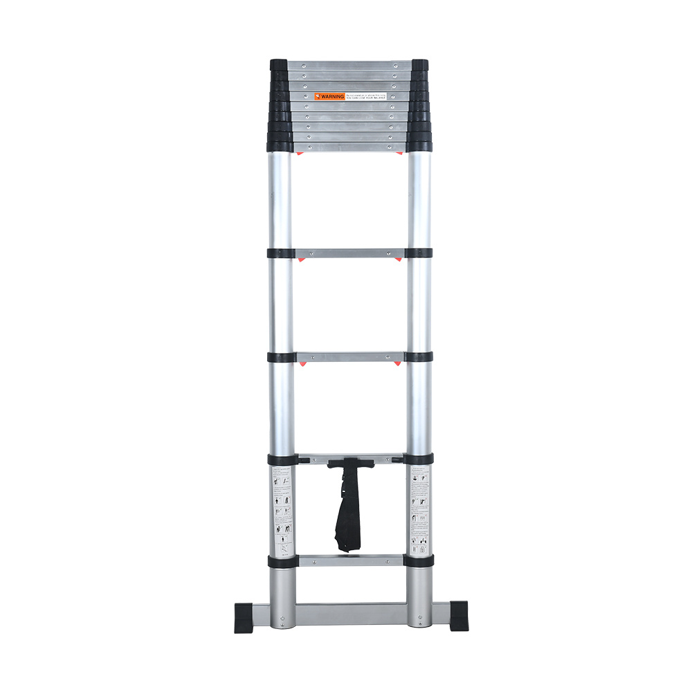 Kibani Telescoopladder 3,80m Zilver - Compact & Veilig