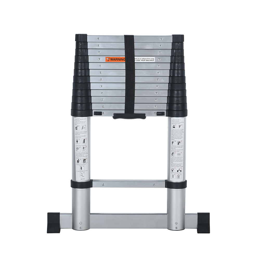 Kibani Telescoopladder 3,80m Zilver - Compact & Veilig