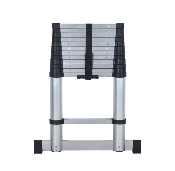 Kibani Telescoopladder 3,80m Zilver - Compact & Veilig