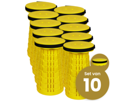 Alora Opvouwbare kruk extra strong geel (10 stuks)