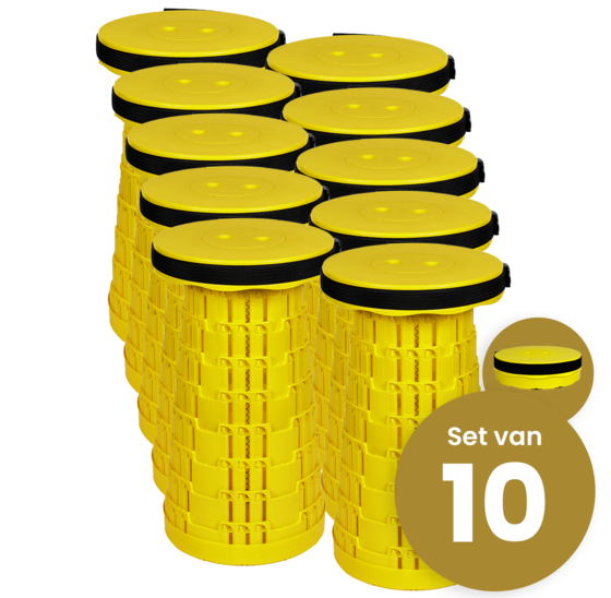 Alora Opvouwbare kruk extra strong geel (10 stuks)