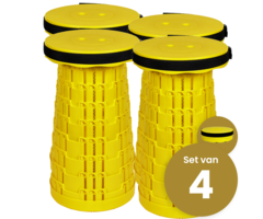 Alora Opvouwbare kruk extra strong vol geel (4 stuks)