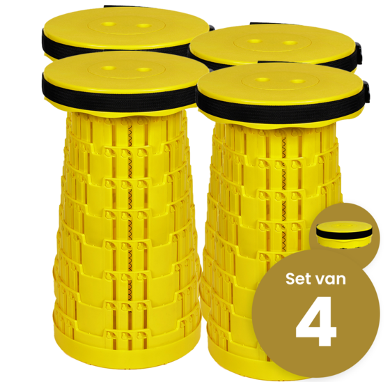 Alora Opvouwbare kruk extra strong vol geel (4 stuks)