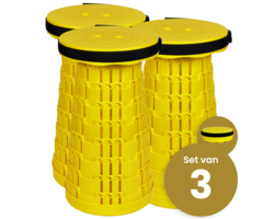 Alora Opvouwbare kruk extra strong vol geel per 3