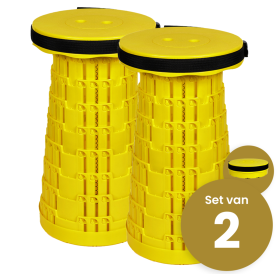 Alora Opvouwbare kruk extra strong vol geel per 2