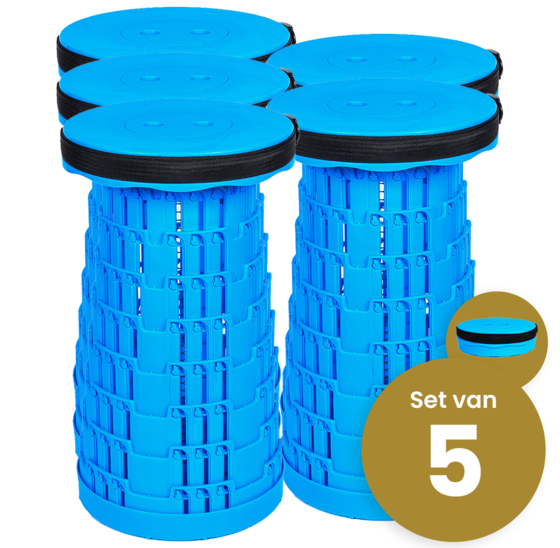 Alora Opvouwbare kruk extra strong vol blauw per 5
