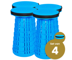 Alora Opvouwbare kruk extra strong vol blauw per 4
