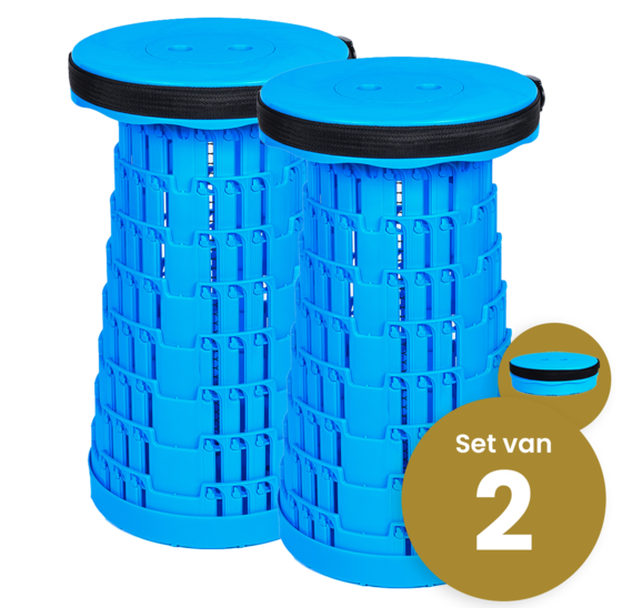 Alora Opvouwbare kruk extra strong vol blauw per 2