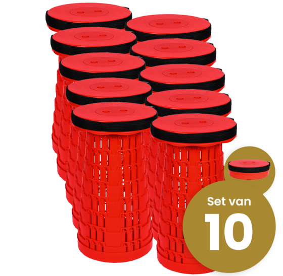 Alora Opvouwbare kruk extra strong vol rood per 10