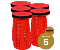 Alora Opvouwbare kruk extra strong vol rood per 5