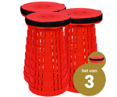 Alora Opvouwbare kruk extra strong vol rood per 3