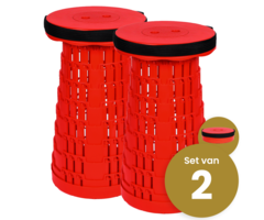 Alora Opvouwbare kruk extra strong vol rood per 2