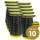 Alora Opvouwbare kruk extra strong geel per 10
