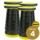 Alora Opvouwbare kruk extra strong geel per 4