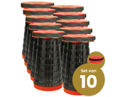 Alora Opvouwbare kruk extra strong rood per 10