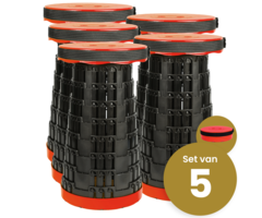 Alora Opvouwbare kruk extra strong rood per 5