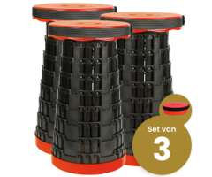 Alora Opvouwbare kruk extra strong rood per 3