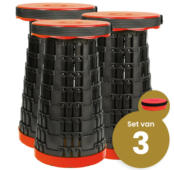 Alora Opvouwbare kruk extra strong rood per 3