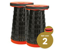 Alora Opvouwbare kruk extra strong rood per 2