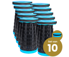 Opvouwbare kruk Alora extra strong tot 150 kg blauw - 10 stuks