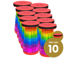 Opvouwbare kruk extra strong regenboog - telescopisch, per 10 stuks