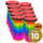 Opvouwbare kruk extra strong regenboog - telescopisch, per 10 stuks
