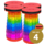 Opvouwbare kruk extra sterk regenboog 150kg draagkracht - 4 stuks