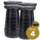 Opvouwbare kruk extra stevig zwart, set van 4 stuks