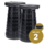 Opvouwbare kruk extra strong zwart set van 2 stuks - Alora