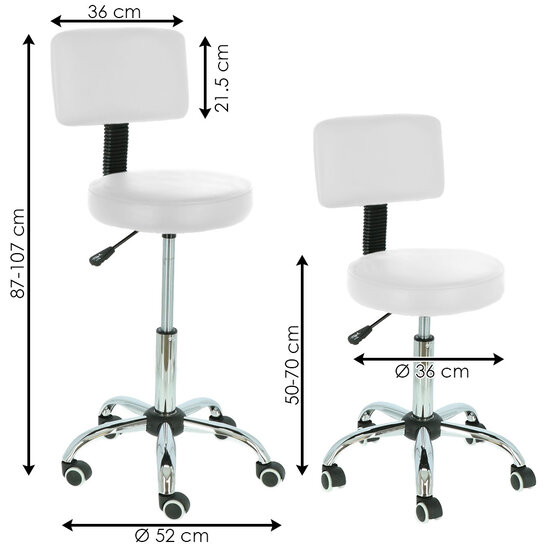 Tabouret Comfort wit
