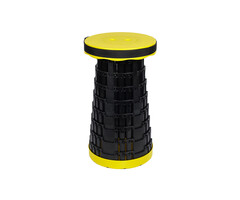 Opvouwbare kruk tot 150 kg draagkracht, telescopisch, geel