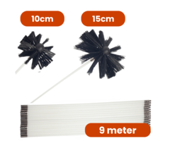 Schoorsteenborstel 9 meter met 2 borstels | Kibani