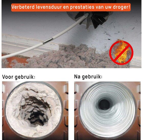 Schoorsteenborstel 9 meter met 2 borstels | Kibani
