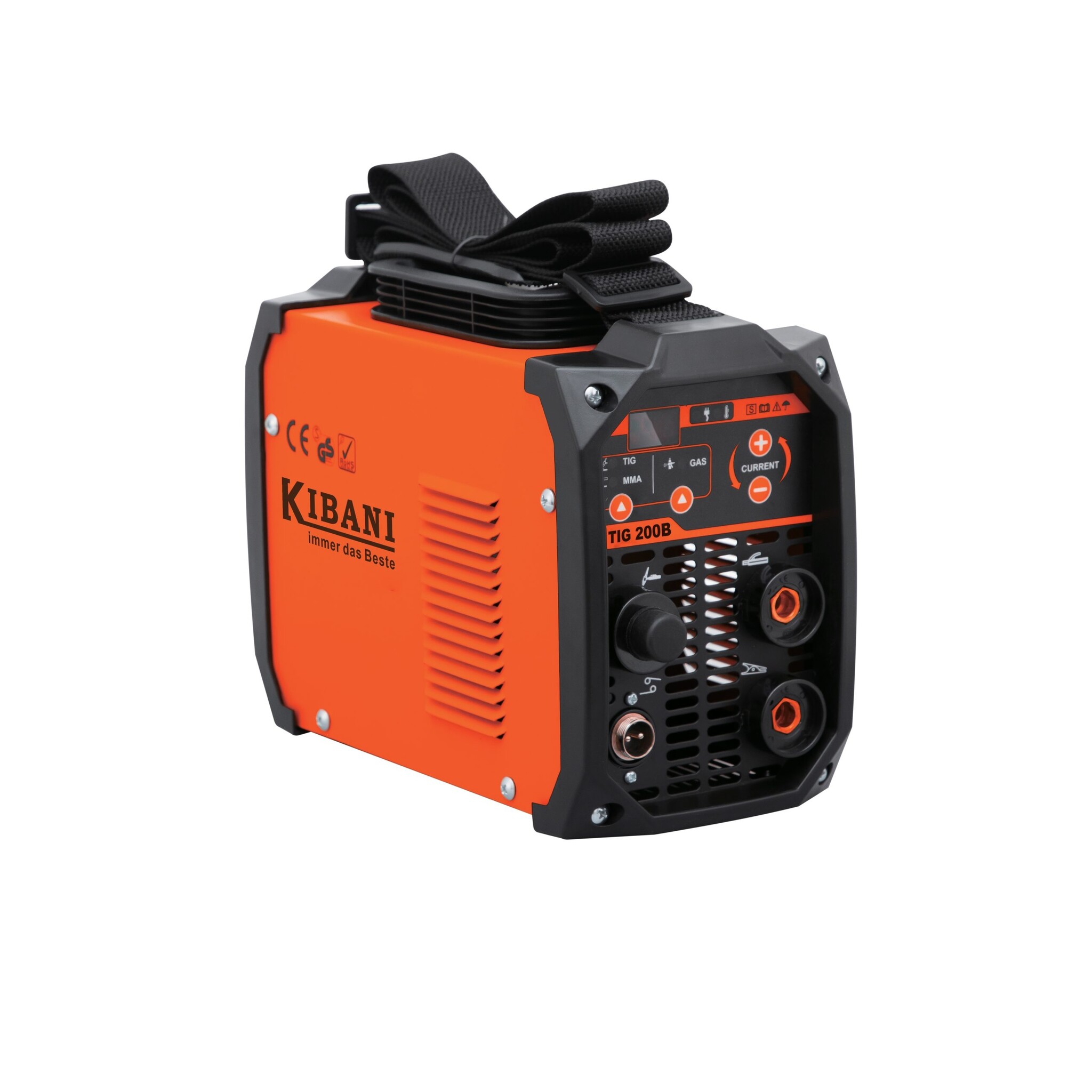 Kibani Elektrisch Lasapparaat – Tot 200A – TIG/MMA Uitgerust Met HF-Ontsteking – Incl. Laskap, Beitel & Opbergtas