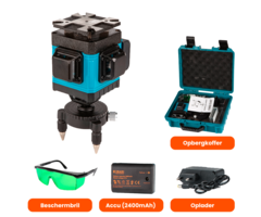 Kruislijnlaser 16 lijnen incl. accessoire koffer