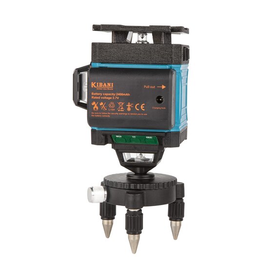 Kruislijnlaser 16 lijnen incl. accessoire koffer - bouwlaser zelfnivellerend - kruislijnlaser zelfnivellerend - kruislaser - rotatielaser - laserwaterpas - lijnlaser - oplaadbare accu - laser rood - met beschermbril en opberg box