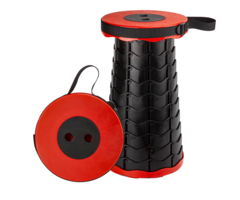 Telescopische opvouwbare kruk 6-45cm rood, draagkracht 110kg