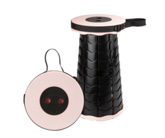 Opvouwbare telescopische kruk 6-45cm roze - draagvermogen 110kg