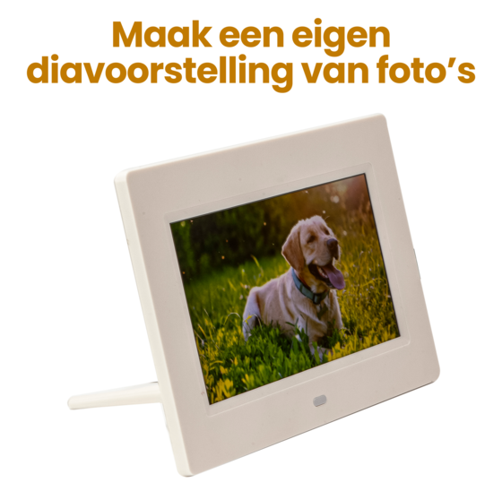 Dementieklok - 7 inch digitaal display - Wit - Medicatiealarm - Wekkers - Met afstandsbediening