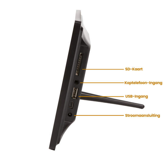 Dementieklok - 7 inch digitaal display - Zwart - Medicatiealarm - Wekkers - Met afstandsbediening