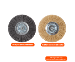 Borstelset voor elektrische onkruidborstel