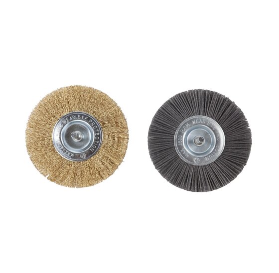 Kibani universele borstelset voor elektrische onkruidborstel - Onkruidverwijderaar - Onkruidverdelger - Stalen en Nylon borstel - 11cm - Voegenborstel - Grastrimmer