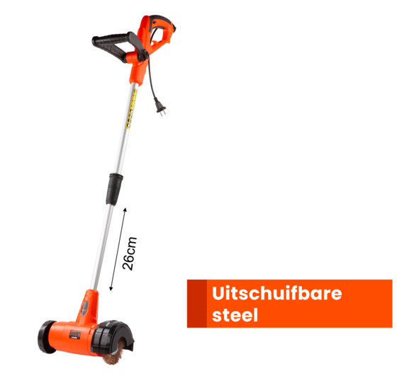 Kibani elektrische onkruidborstel 400W - Inclusief 2 borstels - 11cm diameter - Voegenreiniger - Stalen en Nylon borstel - Voegenborstel - Onkruidverwijderaar - Onkruidverdelger - Voegborstel