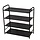Schoenen opbergrek zwart - Schoenenrek - Schoenenkast - Organizer - 4 planken - Opbergplanken voor schoenen - 12 tot 15 paar schoenen - Schoenenstandaard - 25.5 x 59 x 61.5 cm - schoenenbank - metaal - zwart