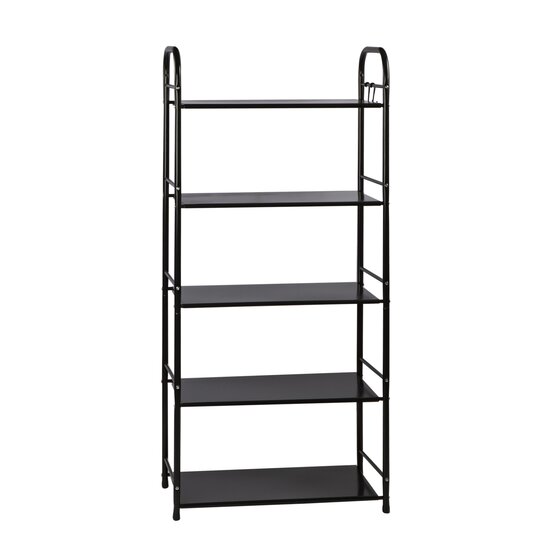 Keukentrolley Zwart op wieltjes - Keukenrek - 5 laags - Keuken Organizer Keukenkast - 32 x 59.5 x 133 cm