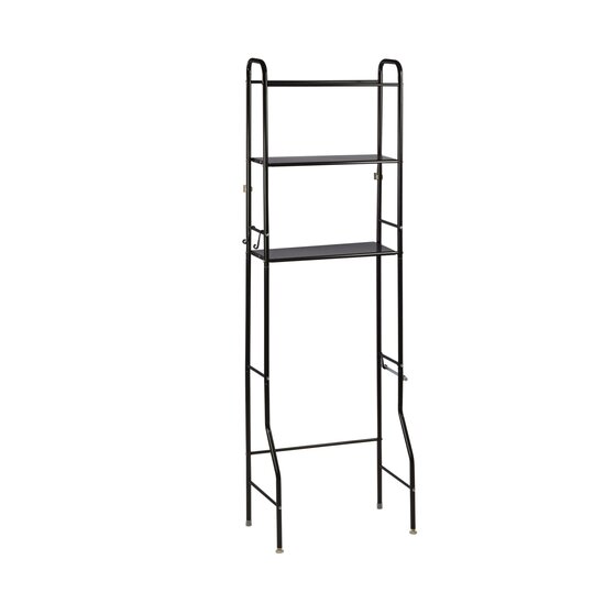 Wc Opbergrek Tracy - stellingkast metaal - opbergrek metaal - badkamerrek - wc kastje - zwart