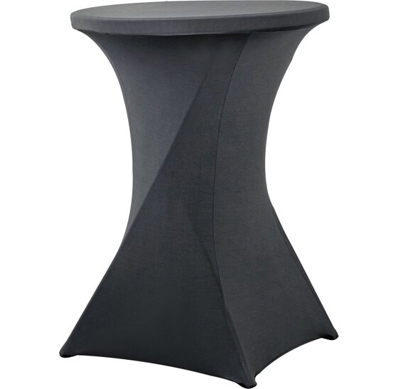 Statafelrok donkergrijs 80 cm - partytafel - tafelrok voor statafel - Statafelhoes - Bruiloft - Cocktailparty - Stretch Rok