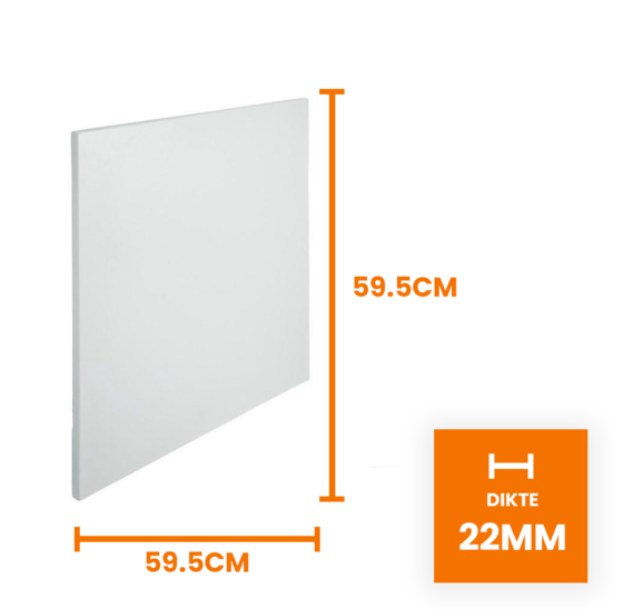 Kibani Infrarood verwarmingspaneel 350W met standaard - Paneel - Heater - Kachel met pootjes - Wit