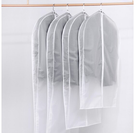 Kledinghoes 60x120cm - kledingzak met rits - opbergzak voor trouwjurk - beschermhoes voor kleding - transparant - opbergtas - 1 stuk